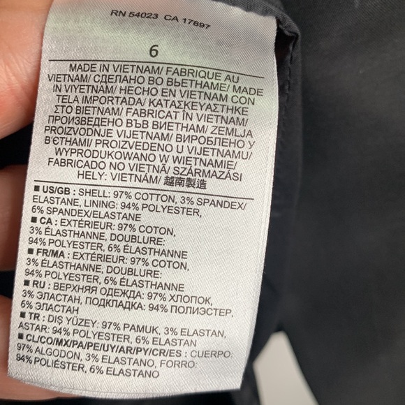 Banana Republic Women’s Black One-Button Notched Collar Blazer Jacket Size 6 - Picture 5 of 11